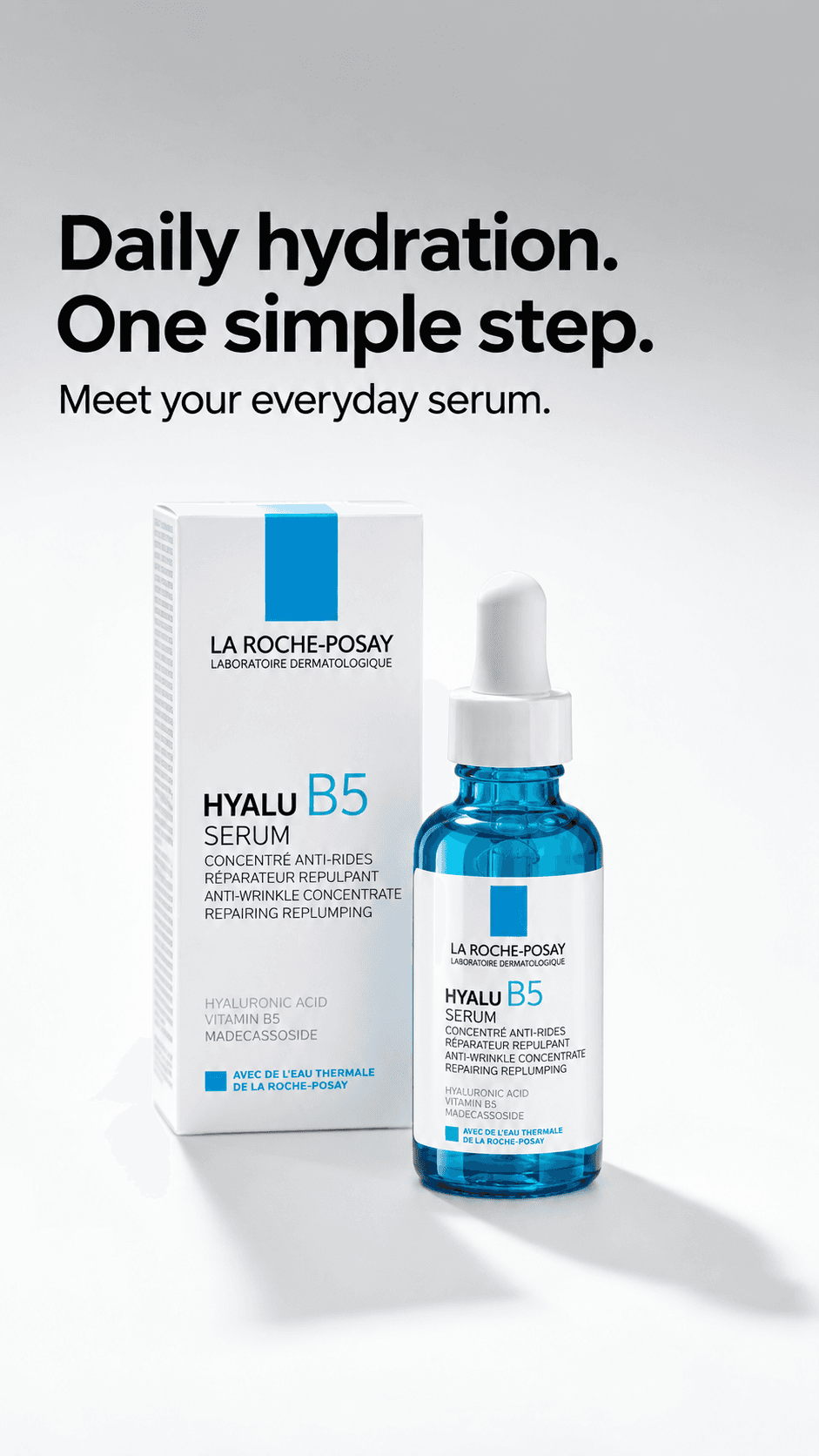 Generated La Roche-Posay Hyalu B5 ad: One simple step